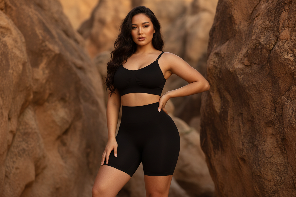 Slim Asian Model - Rocks